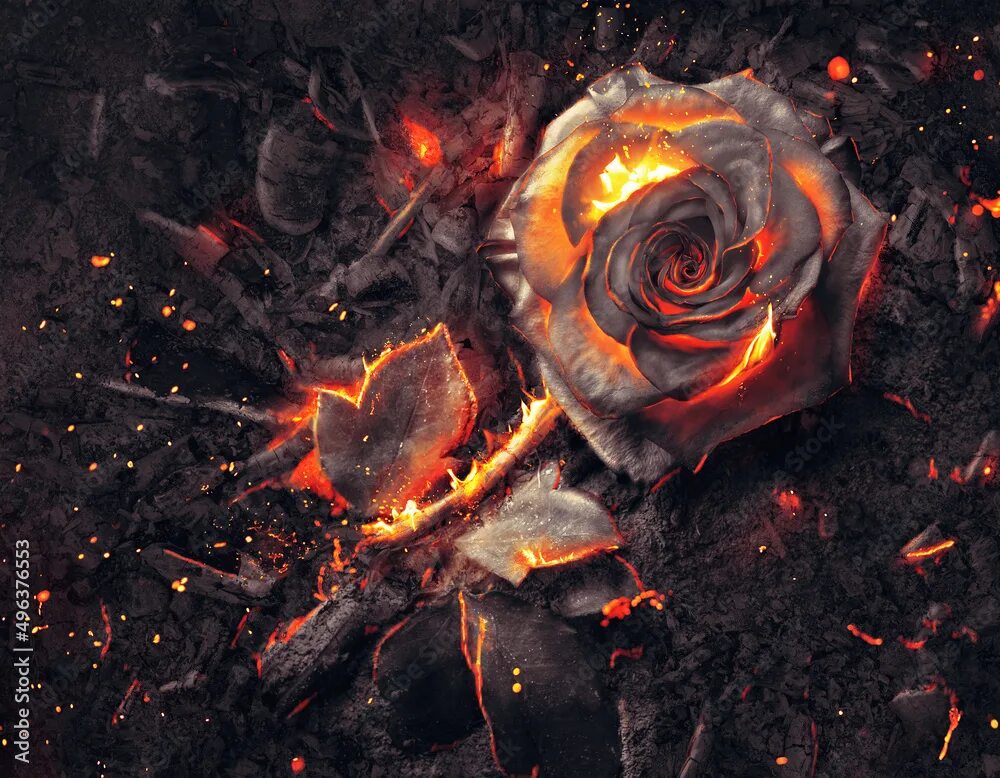 Burnt roses