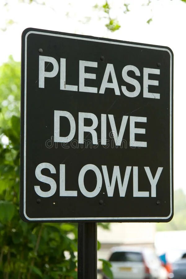 Drive please. Please drive slowly. slow drive. more slowly или slowlier. drive) more slowly.