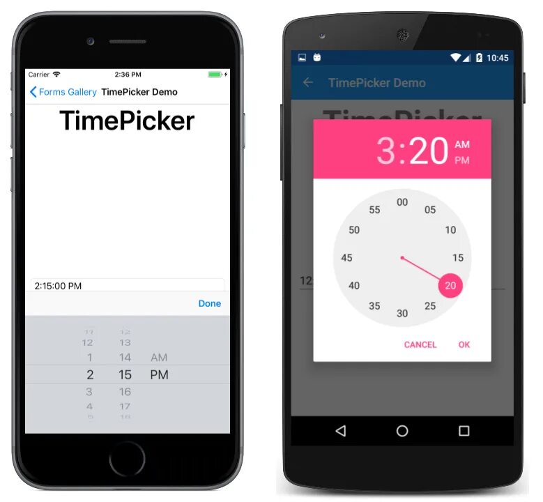 Timepicker. UI timepicker. Timepicker Android. Timepicker iphone.