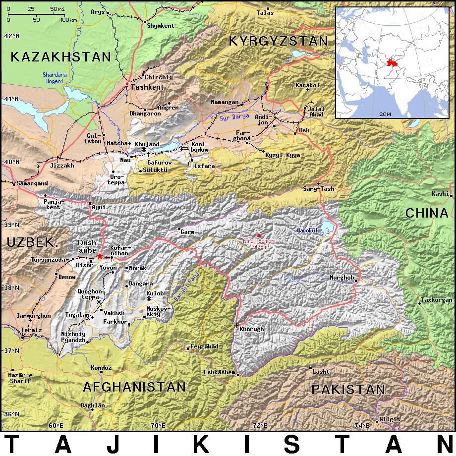 Харитаи точикистон. Таджикистан карта географическая. Таджикистан Горная карта. Политическая карта Таджикистана. Карта схема Таджикистан.