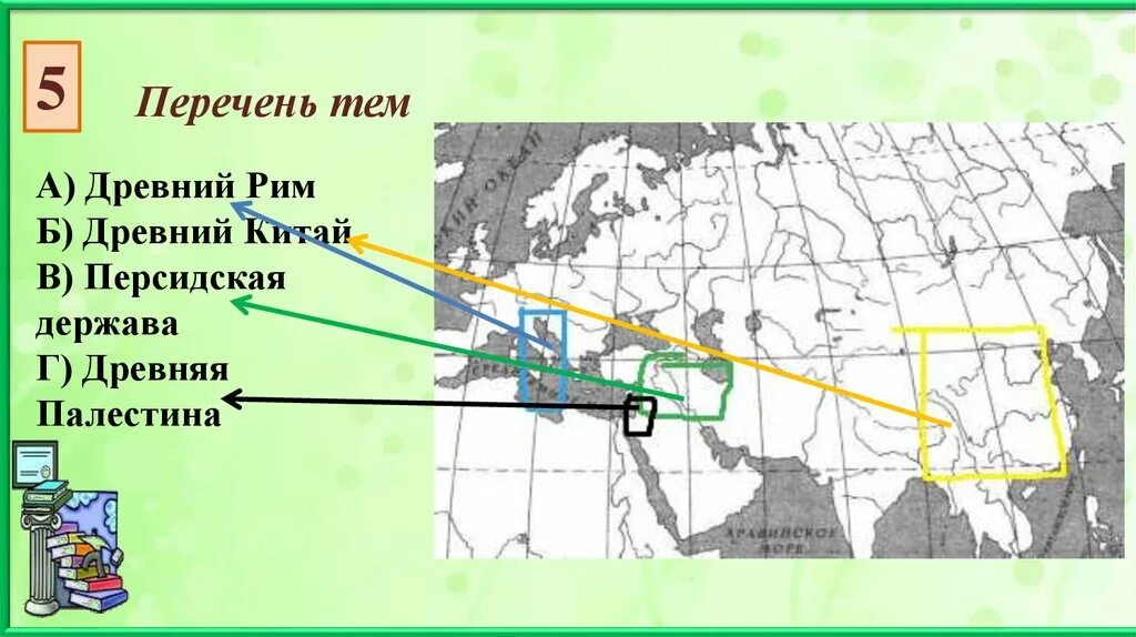 Палестина на карте впр 5 класс. Заштрихуйте на карте четырёхугольника в. Историческая карта ВПР. Где на контурной карте находится древний Египет. Персидская держава на градусной сетке.