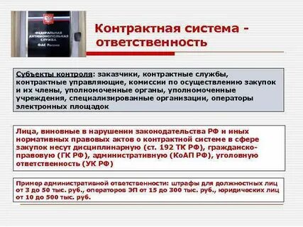 Уголовная ответственность в контрактной системе