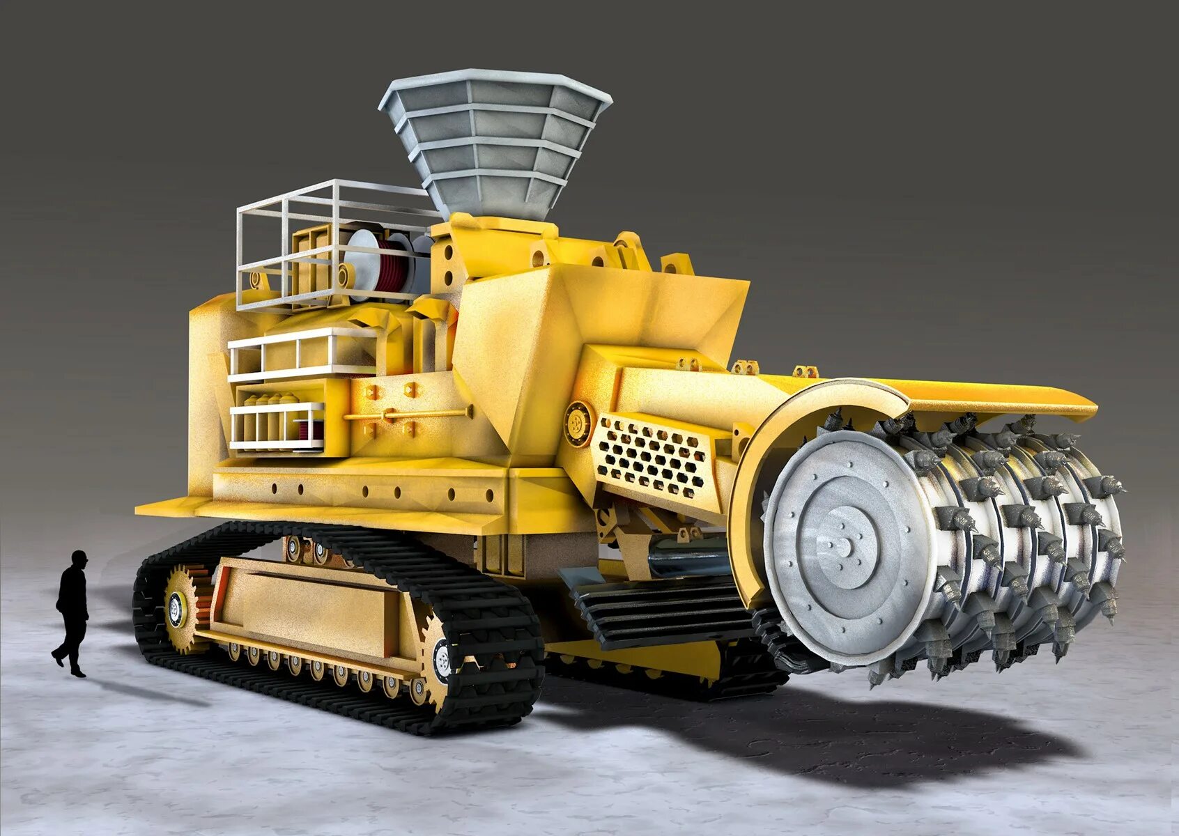 Deep Sea Mining. Mining Machinery. Undercarriage Mining Machine. Deep Sea Mining illustrations. Big now mine