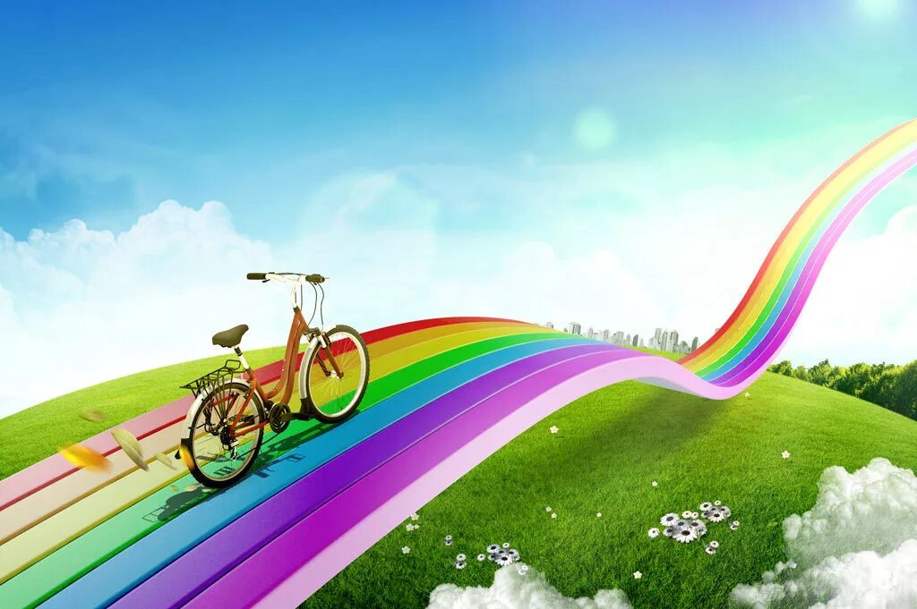 Детская дорога добра. Разноцветное лето. Яркие краски жизни. Радужная дорога. Радужные мечты.
