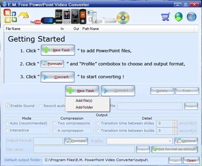 Start convert