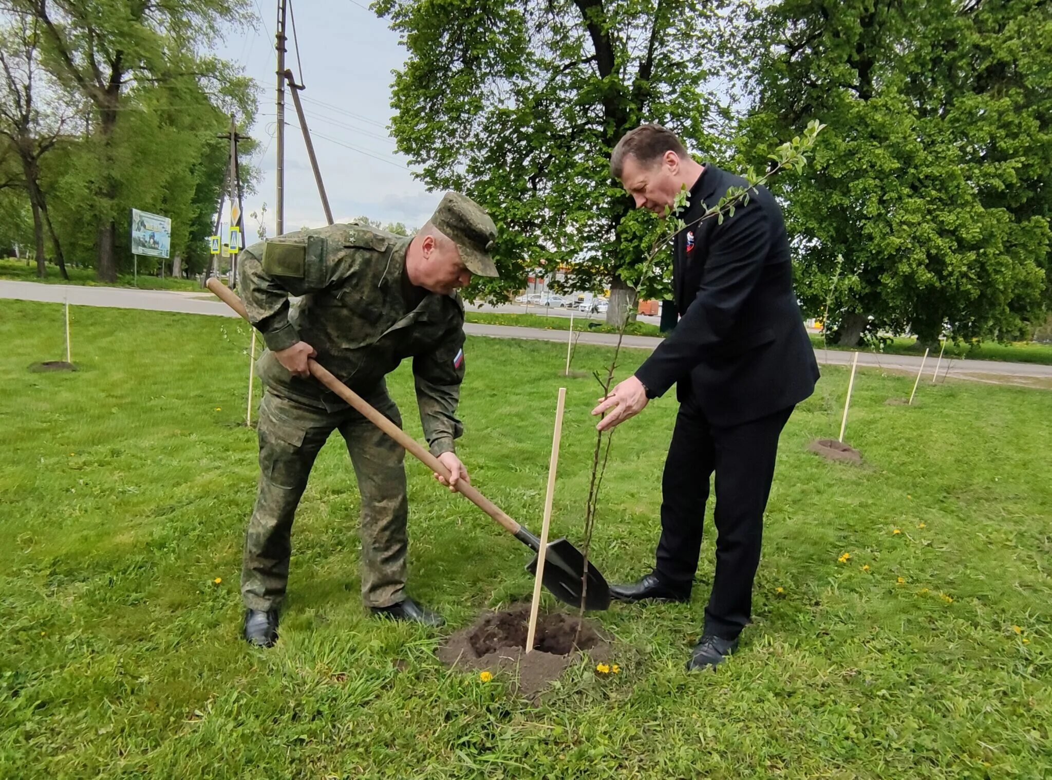 В калуге разбили вишневый сад. Композиция в кашпо. Сад памяти 2023 акция. Детские сады тутаева. Разбит сад.