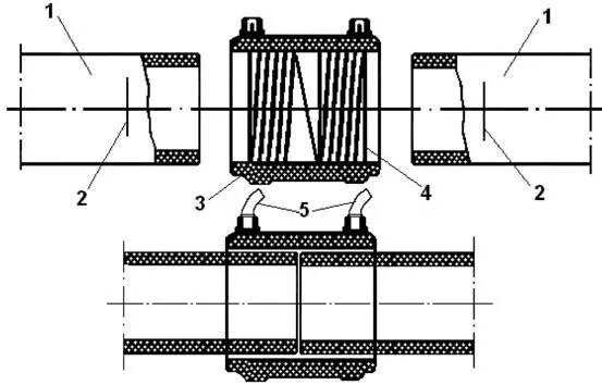 Соединение 5 труб. Схема соединения труб муфтой с закладным нагревателем. Муфтовая сварка пластмассовых труб схема. Схема сварки ПЭ трубы стык. Сварка стыков полиэтиленовых труб.
