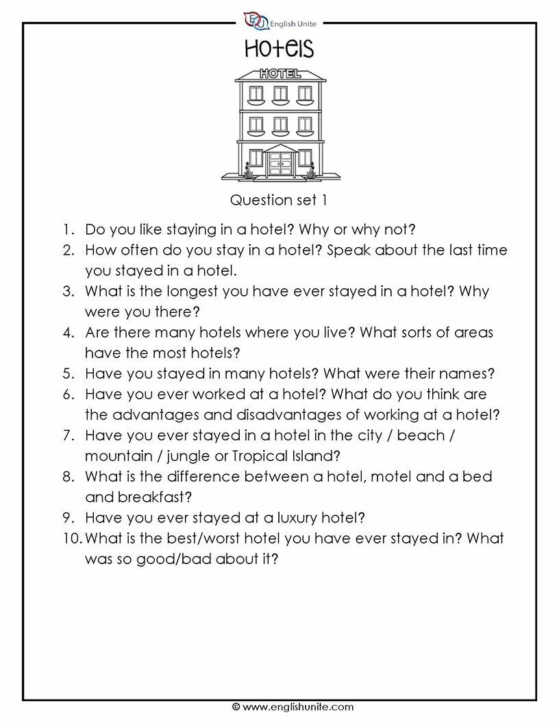 Вопрос to the subject. Town city vocabulary английский. Hotel questions. Вопросы с should в английском языке. Hotel questions and answers.