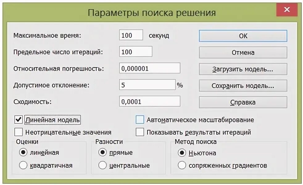 Параметры поиска это. Параметры поиска решения. Таблица 300 окошек для заполнения.