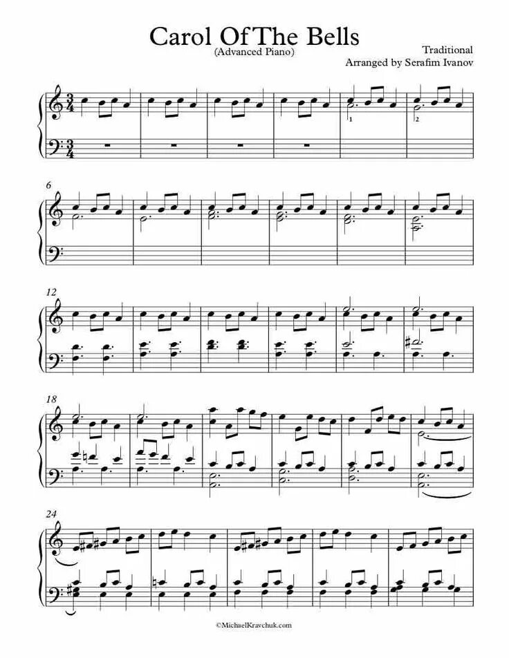 Музыка carol of the bells. Carol of the Bells на фортепиано. Carol of the Bells Ноты для флейты. Carol of the Bells Ноты для хора на английском. Carol of the Bells arranged Rafai Bienias Ноты.
