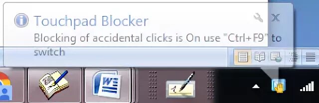 Touchpad blocker. Touchpad blocker