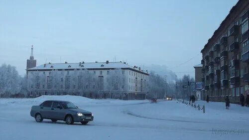 фотографии: республика Коми, город Инта, Ночная Инта. (нформационный сайт Инты -
