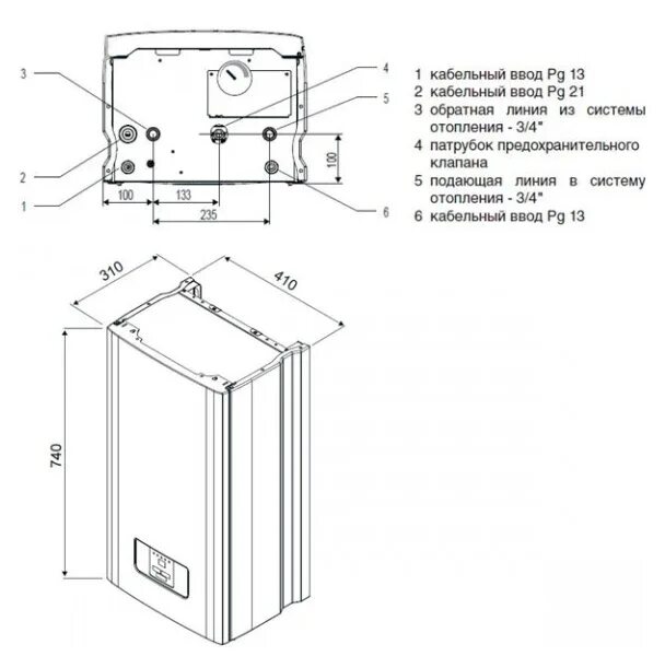 Электрический котел Protherm Скат 9 KR 13 (9 кВт) одноконтурный, настенный 00100