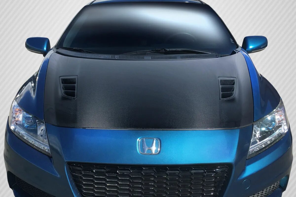 Синяя Honda CR-Z чёрный капот. Дефлектор капота Honda CR-Z. Хонда CR-Z черный капот. Карбоновая крышка багажника Civic 5d.