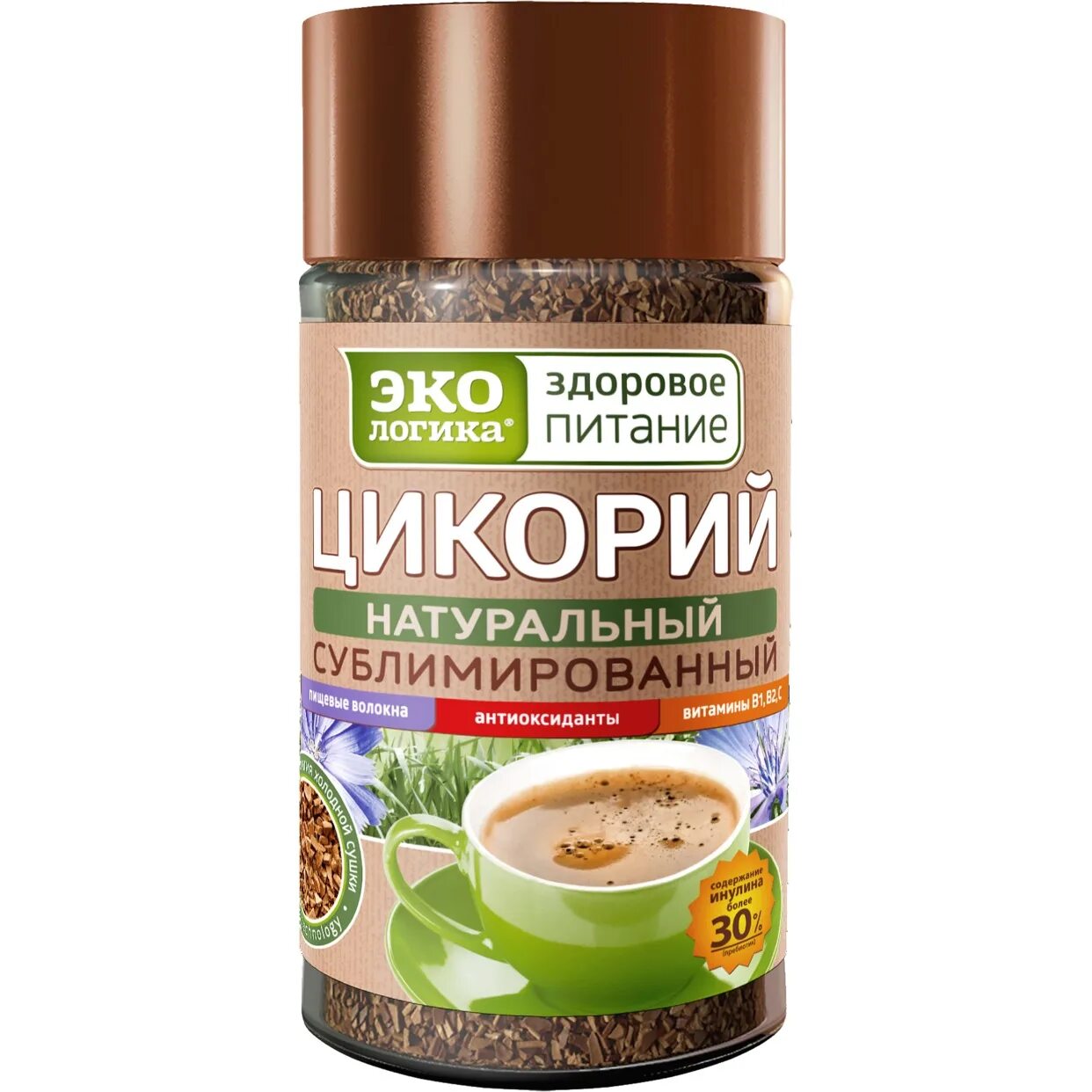 Цикорий эко. Цикорий экологика 85 г. экологика цикорий сублимированный в банке, 85 г. цикорий экологика 85 гр. цикорий натуральный 85 гр, экологика.