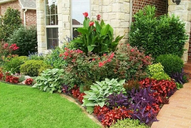 Colorful flowers Backyard landscaping designs, Backyard landscaping, Garden desi