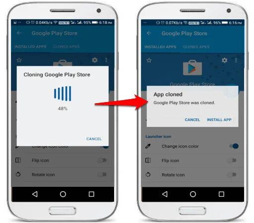 Клон приложений tecno. Клонирование приложений. cloneapp андроид. app cloner в гугл плей. переадресация внешнего хранилища app cloner.