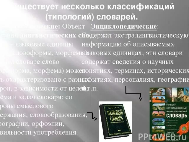 Какую информацию содержат словари