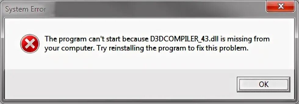 Ошибка d3dcompiler_43.dll. Отсутствие dll-библиотек. Ошибка dll при запуске игр. Browser.exe ошибка приложения. Библиотеку user32 dll