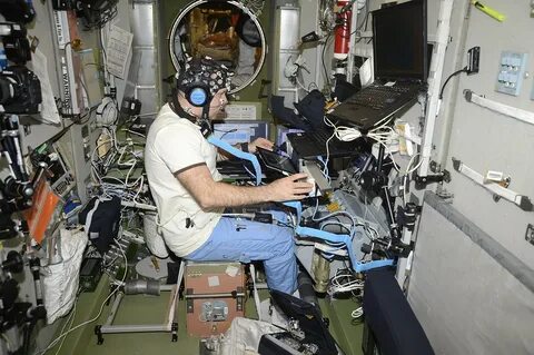Iwan Wagner an Bord der ISS.