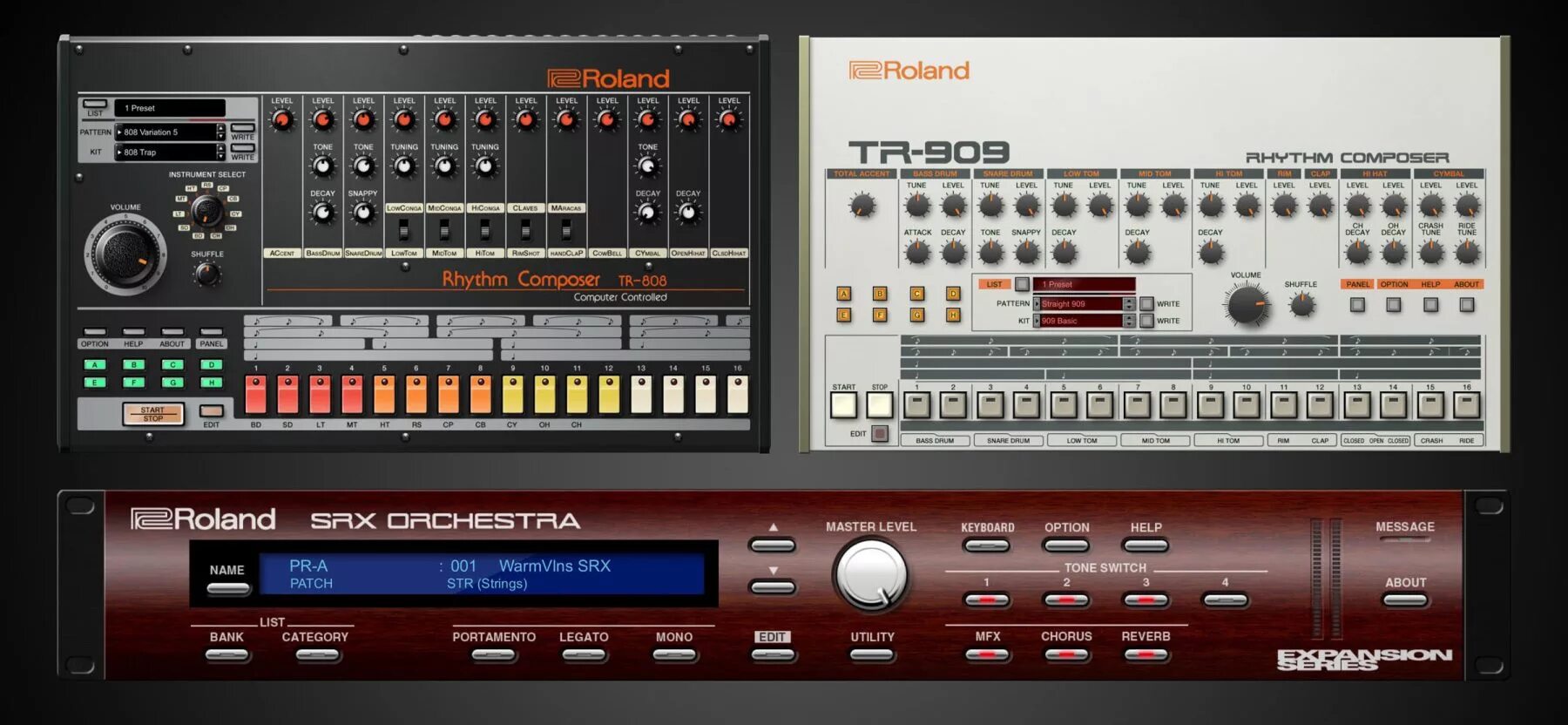 Srx orchestra. Roland tr-909. Roland tr-808. Roland 808 VST. Драм машина Roland 808.