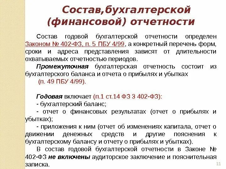 Состав годовой бухгалтерской (финансовой) отчетности. Состав годовой и периодической бухгалтерской финансовой отчетности. Порядок и сроки составления бухгалтерской отчетности. Сроки составления бухгалтерской (финансовой) отчетности.