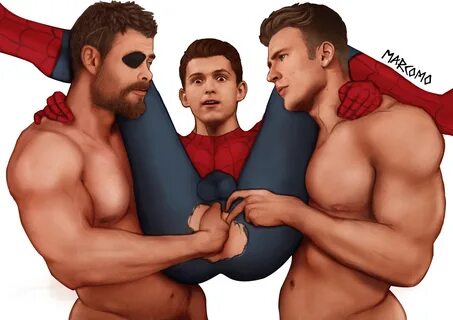 chris evans, chris hemsworth, peter parker, spider-man, steve rogers, thor,...