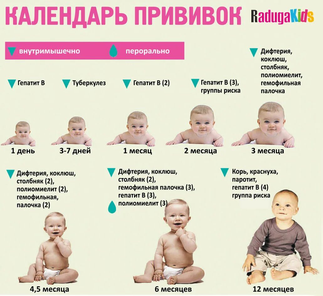 Прививка в 1 год ребенку какая