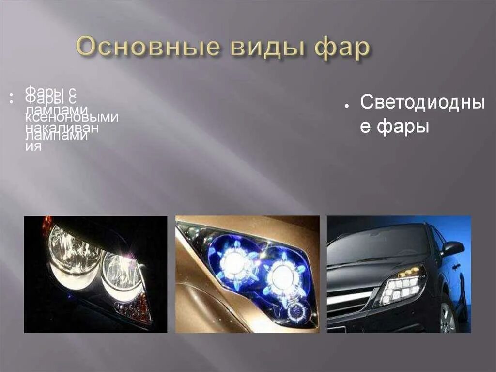 Как называется свет в машине