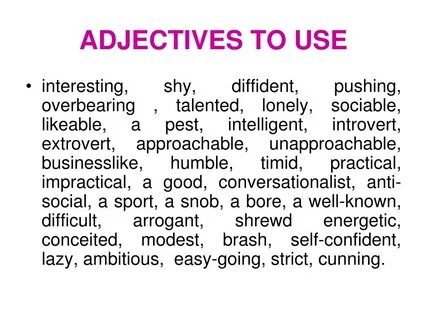 Holiday adjectives
