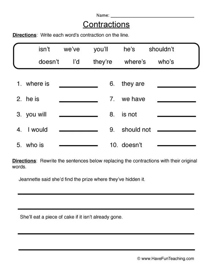 Worksheets грамматика. Contractions for Kids. Contractions Worksheets. To be contractions for Kids. Write the sentences with contractions