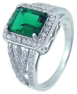 Серебряное кольцо с изумрудом