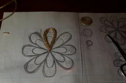 Подставка из джута схема