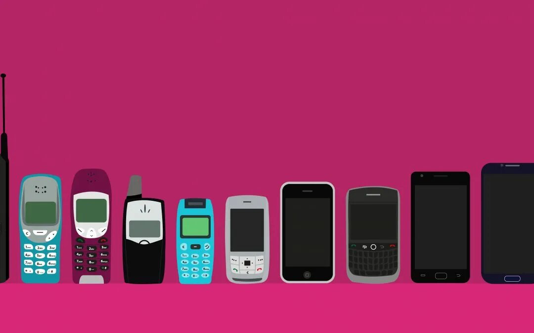 Смартфоны. Виды телефонов. Телефоны разных времен. Эволюция сотовых телефонов. Отходит стекло.