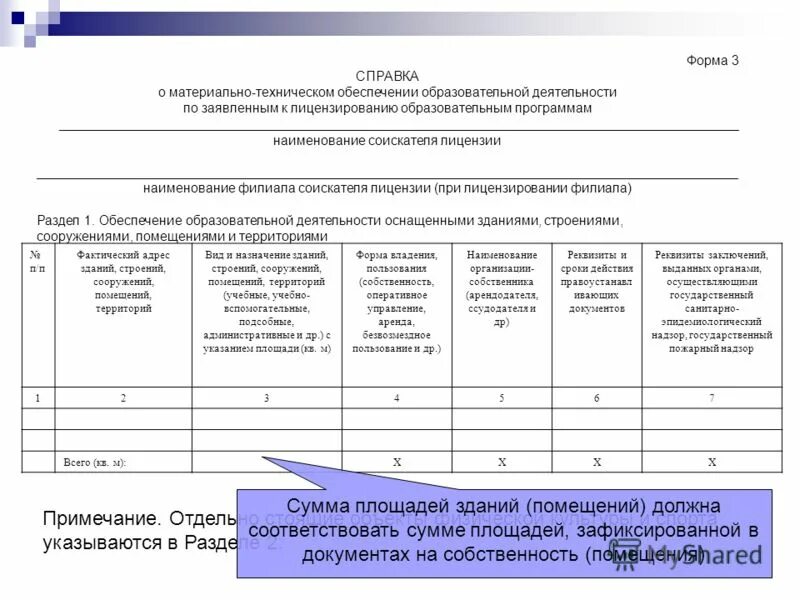Что представляет форма 1