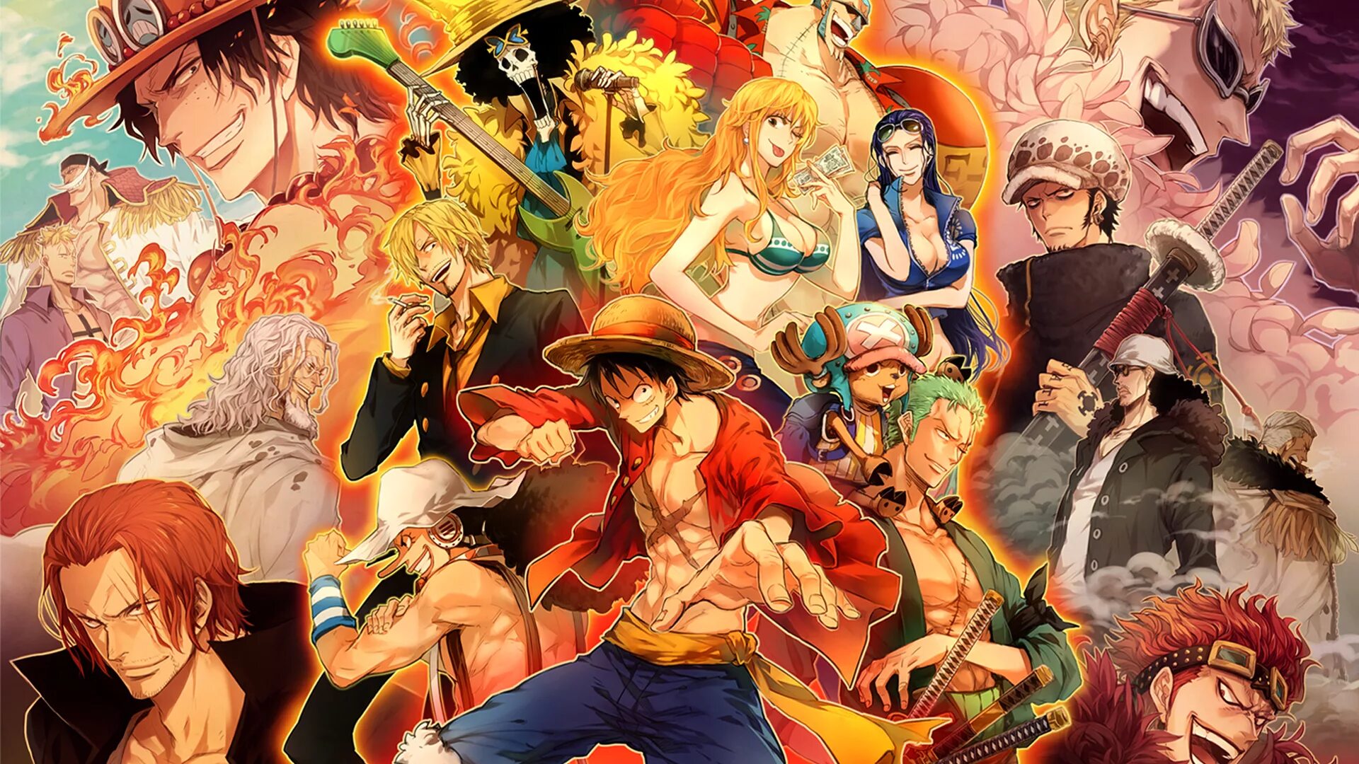 Ван Пис арт команда Луффи. Команда МУГИВАРЫ Луффи. New one piece