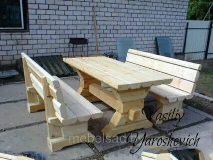 Стол из бруса 150х150