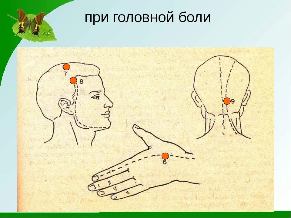 Какие точки надо массировать. Точки при головной боли. Точки воздействия при головной боли. Точки массажа при головной боли. Точечный массаж при головной боли.