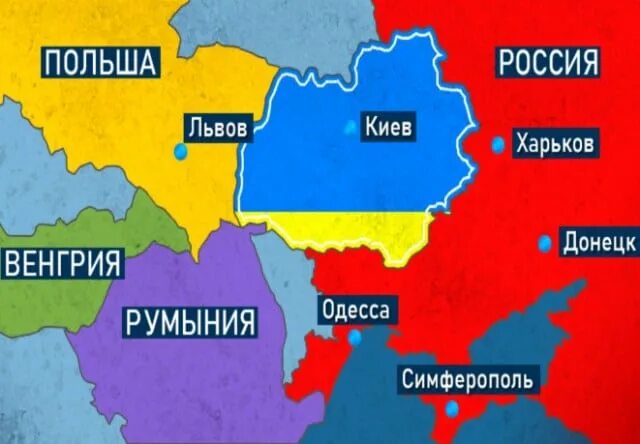 Карта распада Украины. Раздел Украины Новороссия. Проект Новороссии. Распад Украины Польша Румыния Россия.