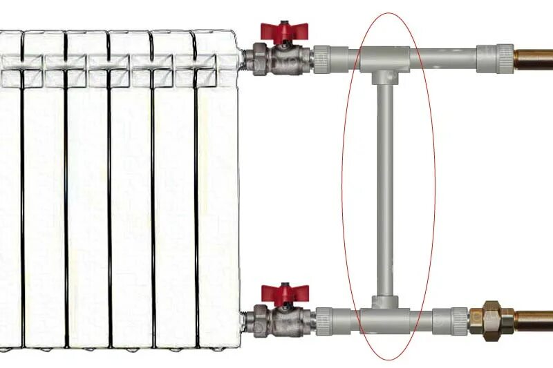 Байпас перемычка в системе отопления. Перемычка байпас для радиаторов отопления. Перемычка для батарей отопления байпас. Байпас для однотрубной системы радиатора отопления.