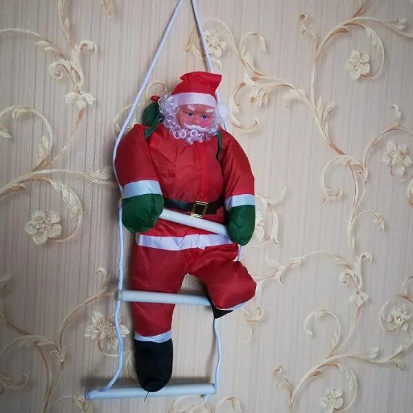 дед мороз лезет на крышу. санта на лестнице. сделать деда мороза на лестнице своими руками. игрушка дед мороз лезет по лестнице. дед мороз на лесенке новогоднее украшение.