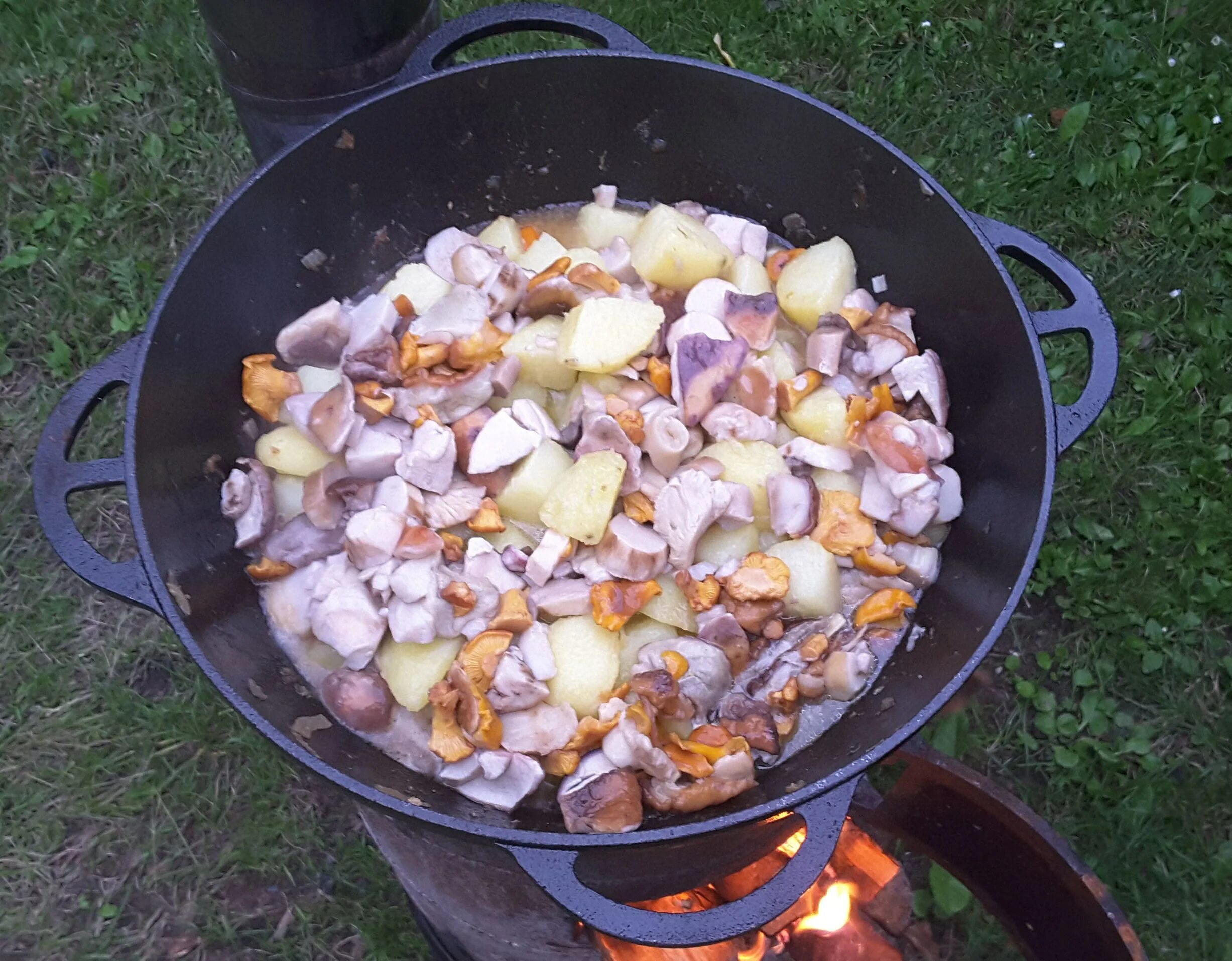 Картошка с мясом и грибами в казане. Картошка с грибами в казане на костре. Картошка с тушенкой в казане. Картошка с мясом и грибами в казане на костре. Приготовление мяса с картошкой в казане