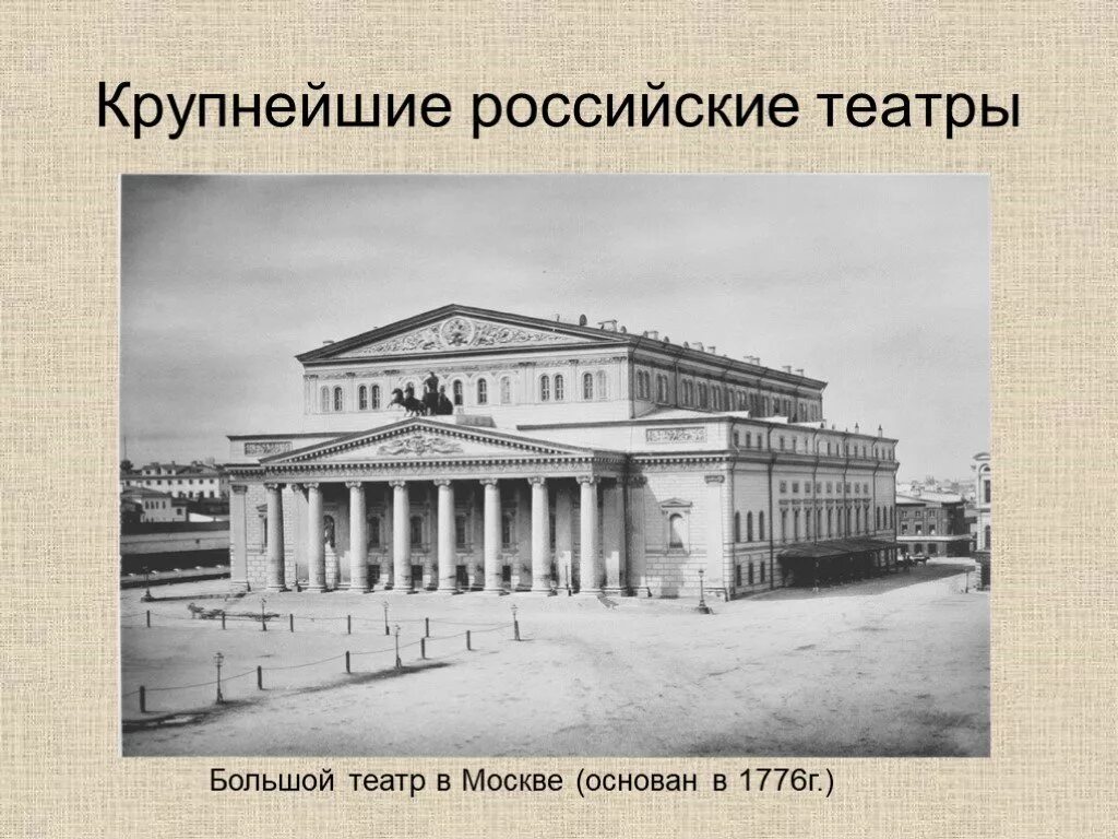 Театр 19 века кратко. Большой театр 19 века в России. Театр в первой половине 19 века в России. Большой театр в Москве (основан в 1776 г.). Большой театр в первой половине 19 века.