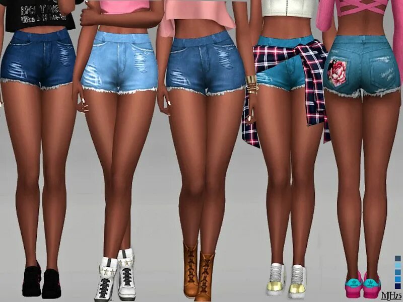 Short video girls. SIMS 4 джинсовые шорты. SIMS 4 shorts female. SIMS 4 шорты Суприм. Шортики симс 4.