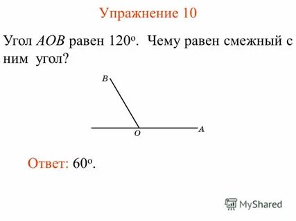 Стороны этого угла составляют