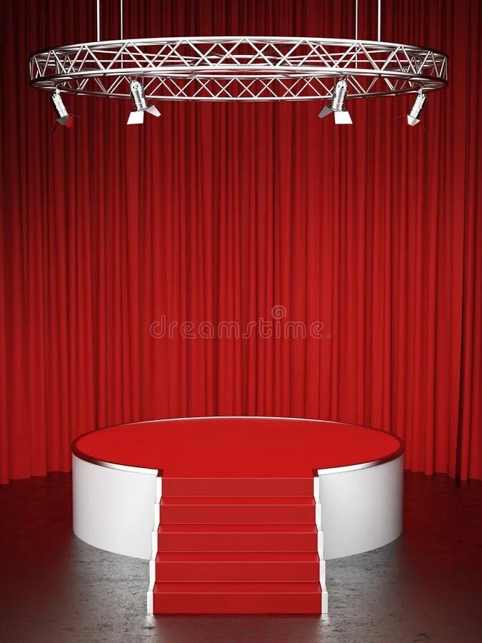 Красное освещение. Сцена красная круглая. Красный занавес. Red scene. Красные шторы.