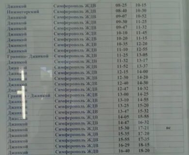 Расписание симферополь керч