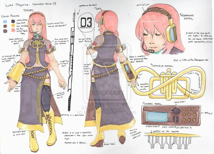 Luka Megurine Papercraft. Collection reference