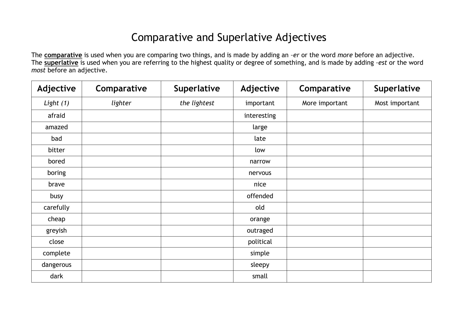 Степени сравнения Comparative and Superlative adjectives. Degrees of Comparison of adjectives задания. Степени сравнения Worksheets. Adjective Comparative Superlative таблица. Comparative adjective easy