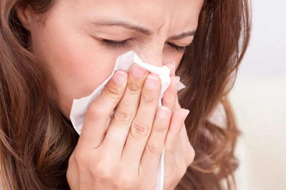 Sneezing Cold. Cold infection. Common cold